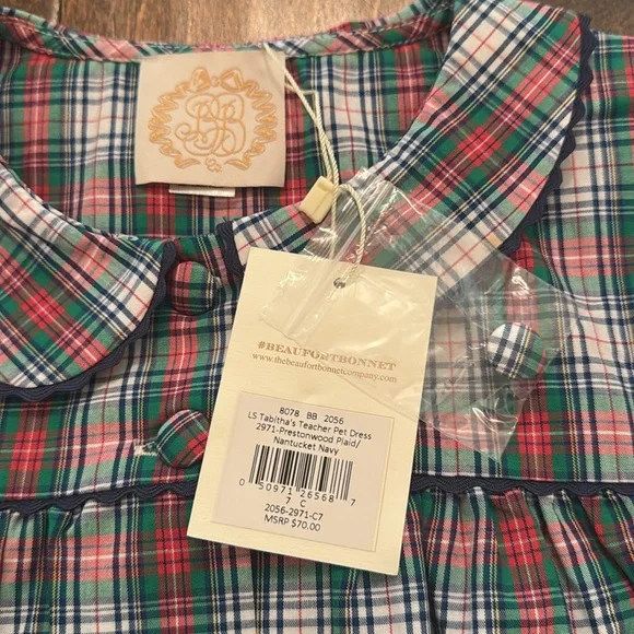 NWT TBBC Tabitha's Teacher's Pet Dress - Prestonwood Plaid - 7 - price is firm - Picture 4 of 6